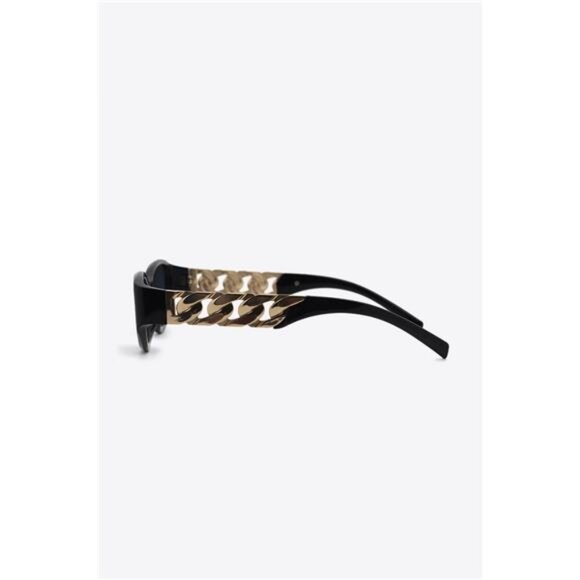 Chain Detail Temple Cat Eye Sunglasses - Picture 16 of 16